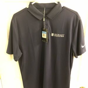 Nike Dri-Fit Standard Fit Navy Blue Polo - Size M